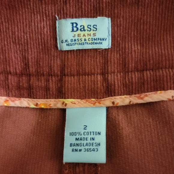 Bass Jeans Corduroy Size 2 Pleated - Picture 3 of 5